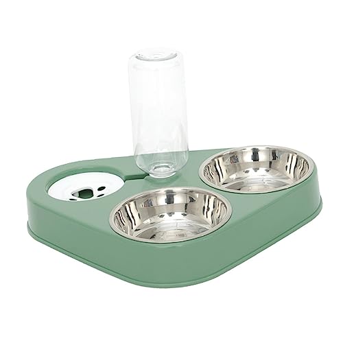 VERDANVERSE Haustier-trinkbecken Fressnäpfe Katze Katzenwassernapf Kein Verschütten Wasserspender Für Hunde Kleiner Wasserspender Für Katzen Haustiere Wasserschale Schüsseln Drinnen Pp Green von VERDANVERSE