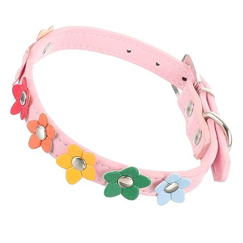 VERDANVERSE Haustierhalsband Hundehalsbänder für Welpen Chihuahua-Halsband Welpenhalsband Halsband für Hunde Name Schild Hundekragen klein Hundehalsband Mädchen Hundekragen für Welpen Pu Rosa von VERDANVERSE