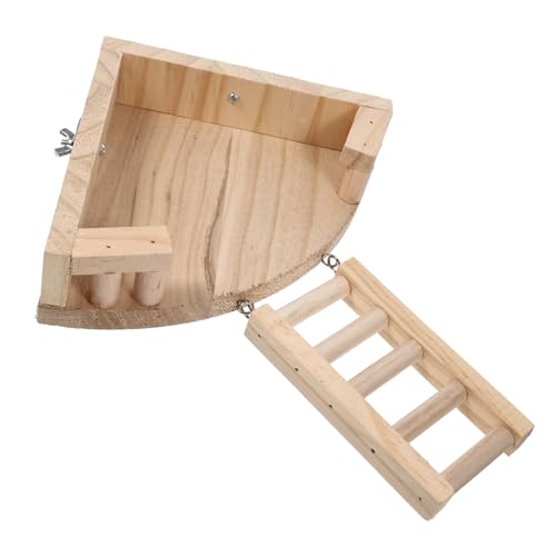 VERDANVERSE Holz Kleintier mit Leiter für Hamster Zwerghamster Chinchilla Langlebige Bissfeste Holzleiter Fördert Bewegung Koordination und Balance für Käfigzubehör und Haustiertraining von VERDANVERSE