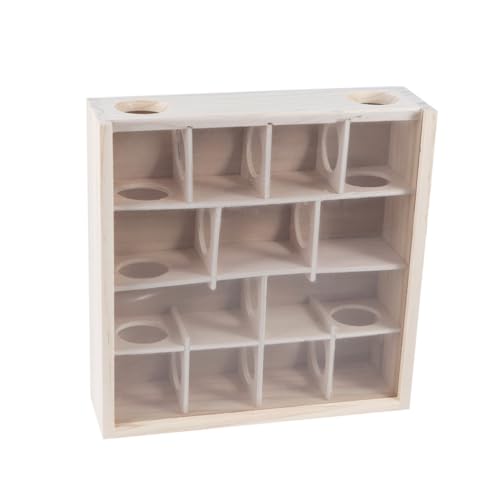 VERDANVERSE Holz Maze Tunnelspielzeug für Hamster Natürlicher Holzlabyrinth Tunnel Kleines Kleintier für Bewegung und Zahnabnutzung Geeignet für Zwerghamster und Kleine Nager von VERDANVERSE