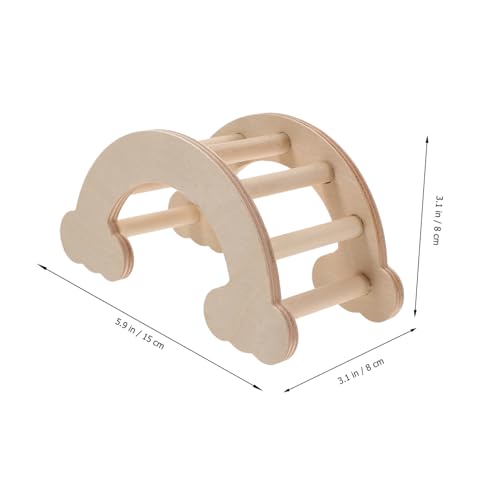 VERDANVERSE Holzleiter für Kleintiere Natürliche Kletterhilfe und Plattform für Hamster Meerschweinchen und Ratten Sichere Geruchlose Holzleiter als Käfigdekoration VERDANVERSE Holzleiter für Kleintiere Natürliche Kletterhilfe und Plattform für Hamster Meerschweinchen und Ratten Sichere Geruchlose Holzleiter als Käfigdekoration von VERDANVERSE