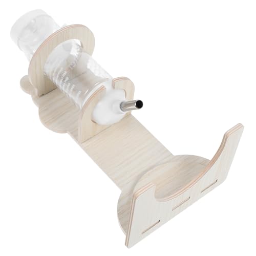 VERDANVERSE Holzständer für Hamster Trinkflasche Stabiler Wasserflaschenhalter aus Langlebigem Holz Platzsparend und Sicher Geeignet für Kleine Haustiere Wie Hamster Igel und Chinchillas von VERDANVERSE