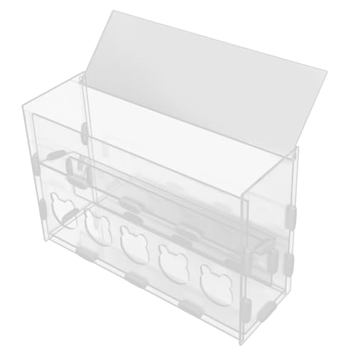 VERDANVERSE Hühnerfutterautomat Hühnerwasserspender Futterspender Hühnerzubehör Für Hühner Vögel Futternapf Hühnerautomat Hühnerfutternapf Rutin Hühnerkäfig Futterspender Transparentes Acryl von VERDANVERSE
