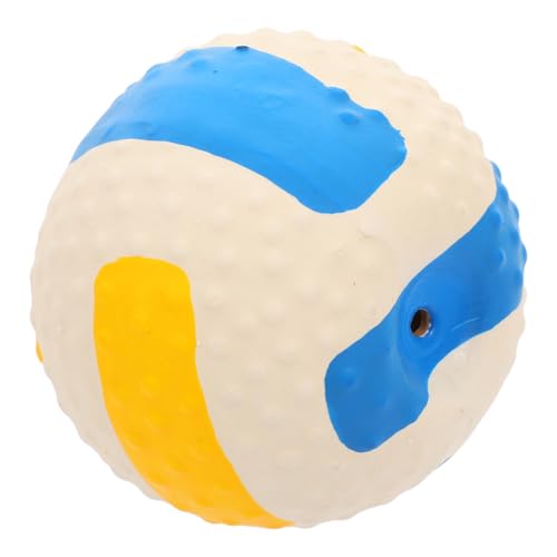 VERDANVERSE Hüpfball-Hundespielzeug Gummiball interaktives Quietschende Welpenspielzeuge Hündchen Hundespielzeug für den Haushalt interessantes Welpenspielzeug Emulsion Weiß von VERDANVERSE
