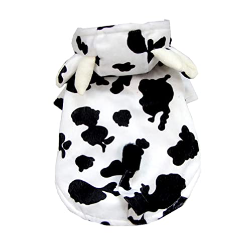VERDANVERSE Hundekleidung Outfits für Dekorative Kleidung Halloween Kuh Hunde-Hoodie lustig Hundekostüme Hund Tierkostüm Welpenkostüme Weiches Hundekostüm Bauernhundkostüm Bar Baumwolle Weiß von VERDANVERSE