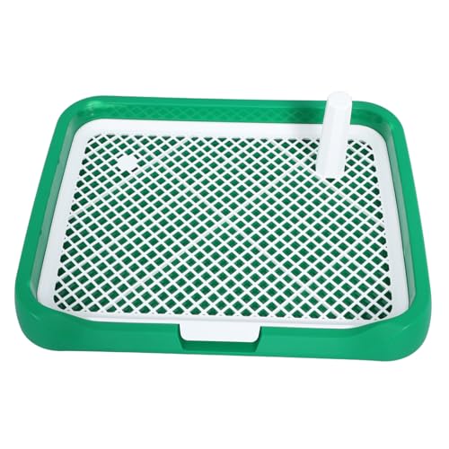 VERDANVERSE Hundetopf Tablett Welpenpfanne Hundetöpfchen Für Den Innenbereich Welpentoilette Aus Kunststoff Töpfchentablett Für Hunde Im Innenbereich Haustier-toilettenmatte Abs Green von VERDANVERSE