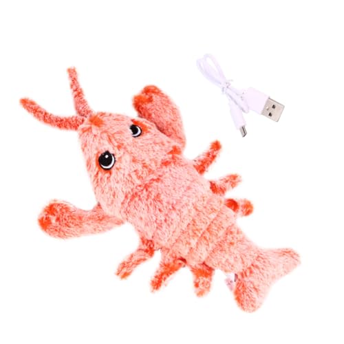 VERDANVERSE Interaktives Katzen USB Aufladbare Lobster mit Katzenminze Funktion Langeweile für Katzen und Kätzchen Langlebig und Waschbar für Drinnen und Draußen von VERDANVERSE
