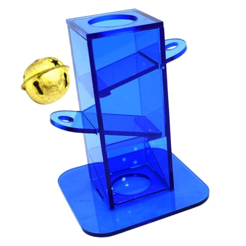 VERDANVERSE Interaktives Papageienspielzeug Push Pull Turm mit Glocke Robustes Foraging Training für Wellensittiche und Kleine bis Mittelgroße Vögel Fördert Intelligenz und Beschäftigung von VERDANVERSE