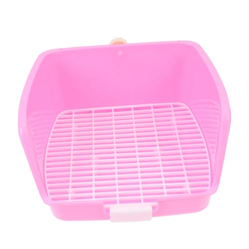 VERDANVERSE Kaninchen Toilette Ecktoilette für Kleintiere Wie Chinchilla Meerschweinchen und Frettchen Robustes Kompaktes Kunststoff Litterbox Tablett für Innen und Außenbereiche Fördert von VERDANVERSE