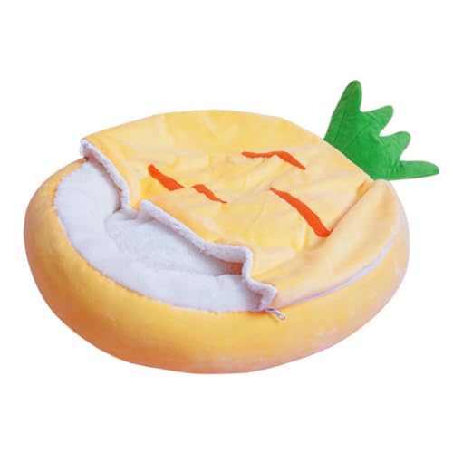 VERDANVERSE Katze Schlafsack Plüsch mit Kapuze Hitze Leicht Katzenhöhle pet Bed petbett Katzen Couch Halbgeschlossenes Katzenbett Schlafsack für Katzennester Katze schlafplatz Samt Yellow VERDANVERSE Katze Schlafsack Plüsch mit Kapuze Hitze Leicht Katzenhöhle pet Bed petbett Katzen Couch Halbgeschlossenes Katzenbett Schlafsack für Katzennester Katze schlafplatz Samt Yellow von VERDANVERSE