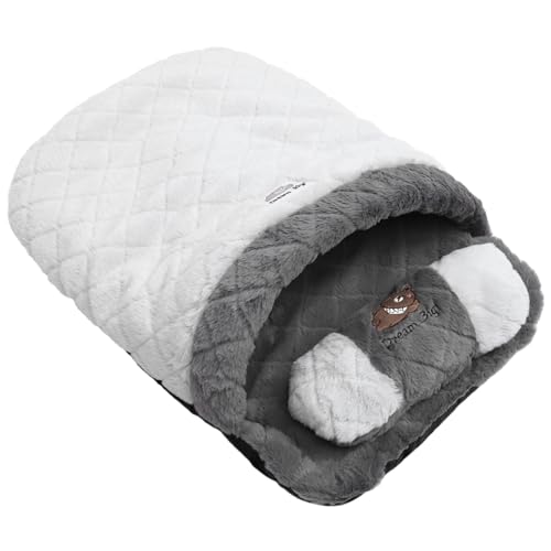 VERDANVERSE Katzen Schlafsack Kuschelhöhle Flauschig Warm für Kleine Katzen und Kleine Hunde Reisebett Haustier Schlafnest von VERDANVERSE