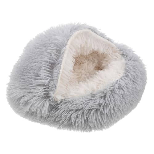 VERDANVERSE Katzenbetthöhle Bequemes, Flauschiges Katzenbett Winterliches Katzenbett Für Den Innenbereich Kätzchen Versorgung Katzennestbett Kätzchenhöhlen-schlafbett Grau Plüsch- VERDANVERSE Katzenbetthöhle Bequemes, Flauschiges Katzenbett Winterliches Katzenbett Für Den Innenbereich Kätzchen Versorgung Katzennestbett Kätzchenhöhlen-schlafbett Grau Plüsch- von VERDANVERSE