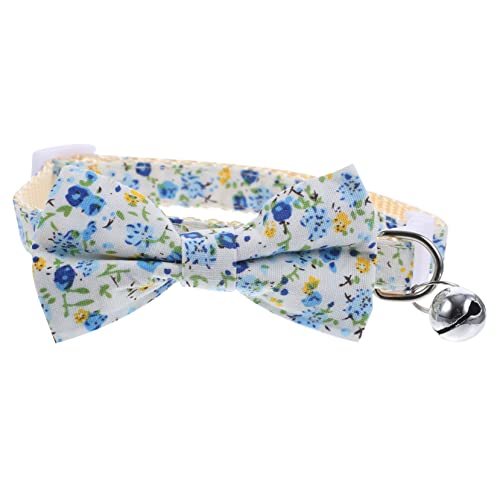 VERDANVERSE Katzenhalsband beruhigend für Katzen Name Katze mit Schleife verstellbare Katzenfliege Körperpflege Glocken süßes Katzenzubehör Haustierkragen Polyester-Nylon von VERDANVERSE