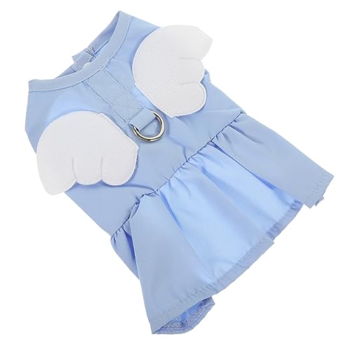 VERDANVERSE Katzenkleid Hundekleid Hund dekorative Weste Haustier Kostüme Karikatur Welpenkleid Outfits Haustierkleidung für Katzen sommerliches Haustierkleid Baumwolle Polyester Himmelblau von VERDANVERSE