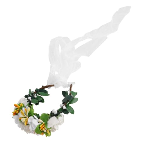 VERDANVERSE Katzenkopfbedeckung Hundeblumenkostüm Blumenkopfbedeckungen für Haustiere Katzenhalsband Tragbares Welpenhalsband Blumenhalsband für Haustiere empfindlicher Katzenkragen Stoff von VERDANVERSE
