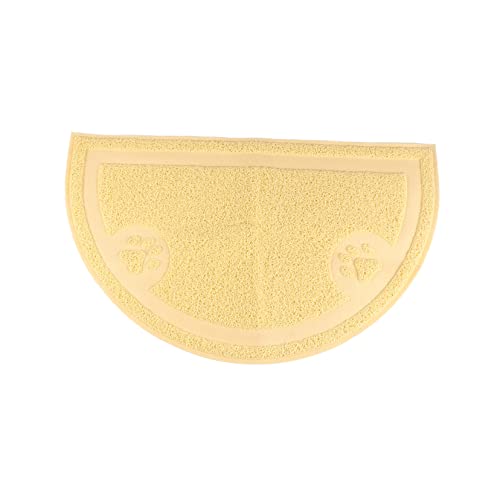 VERDANVERSE Katzenstreu Matte Hälfte Essen Wurf Halbmond-katzenmatte Fütterung Drinnen Verdickt Klein Haustiere Haustiermatten Für Die Katzentoilette Katze Tischset Beige PVC VERDANVERSE Katzenstreu Matte Hälfte Essen Wurf Halbmond-katzenmatte Fütterung Drinnen Verdickt Klein Haustiere Haustiermatten Für Die Katzentoilette Katze Tischset Beige PVC von VERDANVERSE