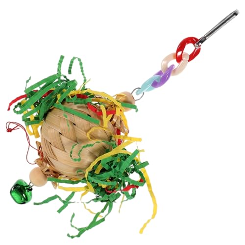 VERDANVERSE Kauspielzeug für Nymphensittiche zerkleinern drinnen Zubehör für Vogelkäfige Haustier Vogelkäfer knete chew Toy Kauspielzeug für Vögel Hängende Vogelspielzeug hölzern von VERDANVERSE