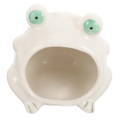 VERDANVERSE Keramik Hamsternest Froschform Kühles Haustierhaus für Hamster Schlafen und Perfektes VERDANVERSE Keramik Hamsternest Froschform Kühles Haustierhaus für Hamster Schlafen und Perfektes von VERDANVERSE