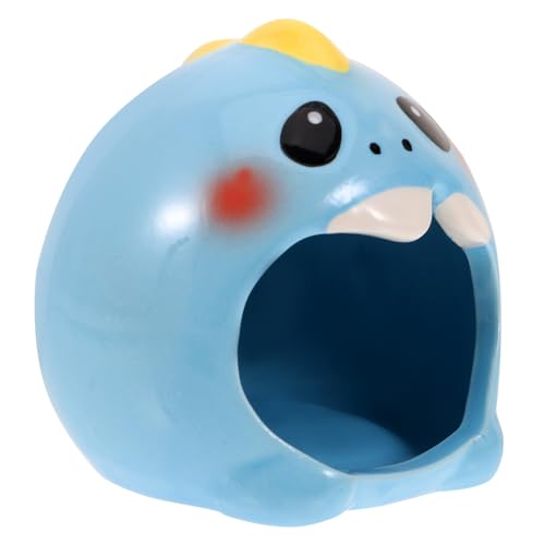 VERDANVERSE Keramik Nest für Kleine Haustiere Hamster Sommerhaus mit Pinguin Muster Hitzebeständig Sicherer Rückzugsort für Schlaf und Spiel Geeignet für Hamster Igel und Zufällige Farbe von VERDANVERSE