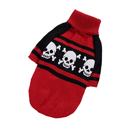 VERDANVERSE Kleidung Für Haustiere Hunde-Cosplay Halloween-Hunde-Outfit Hundekostüme Halloween Kreativ Katzen-Body-Anzug Hundehalloween-Kleidung Karikatur Haustierkleidung Plüsch Rot Acryl von VERDANVERSE