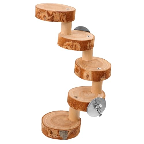 VERDANVERSE Kletterspielzeug für Hamster Mini Nagetier Leiter drinnen Haustier Hamster -Kletterspielzeug hängendes Hamsterspielzeug Spielzeugschaukel für Nymphensittiche hölzern von VERDANVERSE