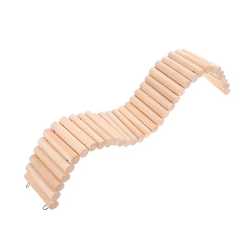 VERDANVERSE Klettert Auf Eine Holzleiter Haustiere Kletterleiter Reptilienbrücke Hamsterplattform Für Käfig Hängebrücke Für Kleintiere Kletterleiter Für Ratten Rennmaus von VERDANVERSE