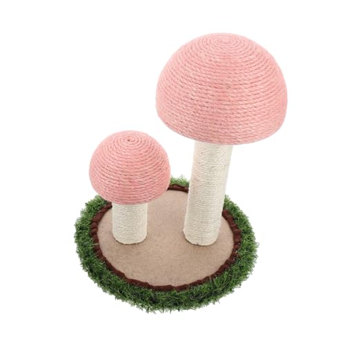 VERDANVERSE Kratzbaum Katzenklettergerüst aus Natürlichem mit Pilzdesign Strapazierfähiges Katzenkratzspielzeug für Kätzchen und Katzen Platzsparender Indoor Kletterturm zum Kratzen von VERDANVERSE