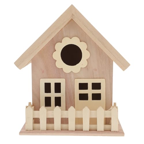 VERDANVERSE Kreatives Holz Vogelhaus mit Doppelten Fenstern DIY Graffiti Nistkasten für Garten und Outdoor für Kleine Vögel aus Atmungsaktivem Material Unbemalt für Gestaltung VERDANVERSE Kreatives Holz Vogelhaus mit Doppelten Fenstern DIY Graffiti Nistkasten für Garten und Outdoor für Kleine Vögel aus Atmungsaktivem Material Unbemalt für Gestaltung von VERDANVERSE