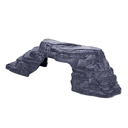VERDANVERSE Künstlicher Steinhöhlen Schildkrötenbasketturm Kletterplattform für Reptilien Aquarium Dekoration aus Hochwertigem Material für Wasserschildkröten und Geckos von VERDANVERSE