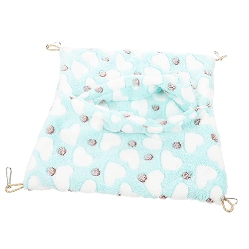 VERDANVERSE Kuschelhängematte für Hamster und Meerschweinchen Bequemes Atmungsaktives Design Grünem Herzmuster als Versteckkissen für Kleine Nager von VERDANVERSE