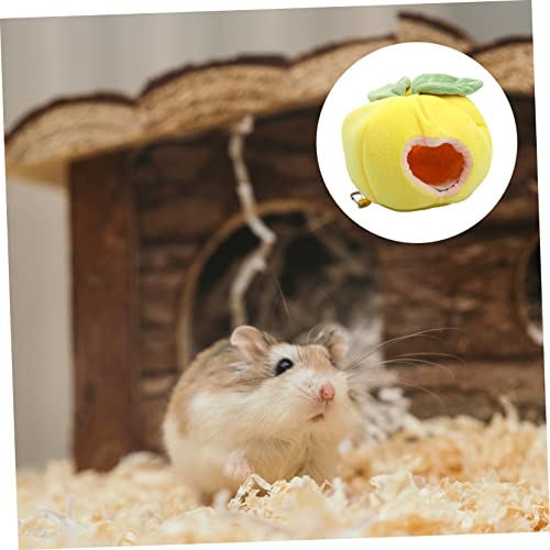 VERDANVERSE Kuscheliges Hamsterhängeset mit Abnehmbarer Matte Cartoon Zitrusfrucht Design Winter Warmnest für Hamster Kaninchen und Kleine Haustiere für Käfige und Kältere Jahreszeiten von VERDANVERSE