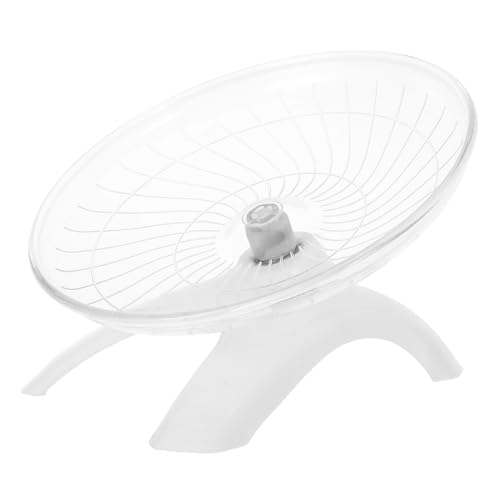 VERDANVERSE Laufradspielzeug Für Hamster Rennmaus Rad Für Haustierratten Hamster Leises Rad Chinchilla-Rad Hamster Laufrad Rattenrad Kleine Hamsterrad-untertasse Mausrad Abs Weiß von VERDANVERSE
