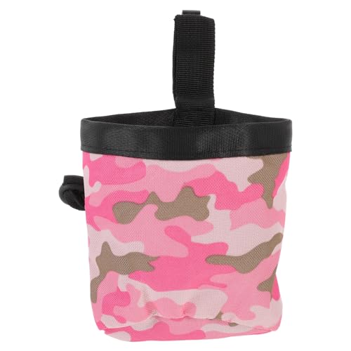 VERDANVERSE Leckerli-Tasche Für Haustiere Hundebeutel Für Leckereien Ausbildung Fanny Pink Dog Treat Bag Belohnungsbeutel-Snack Welpen-leckerbissen-Tasche Container Taschen Oxford-Stoff Rosa von VERDANVERSE