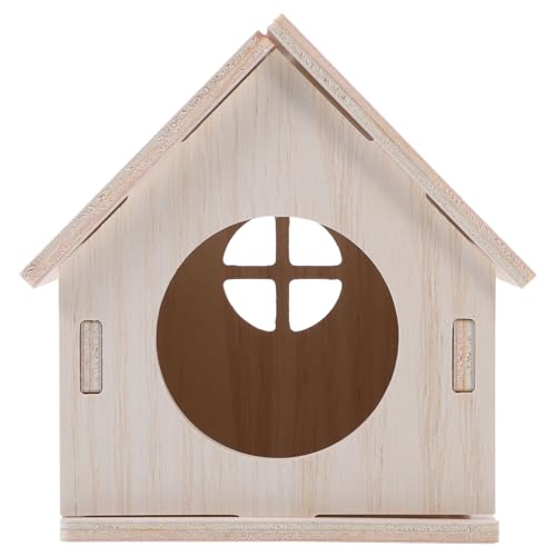 VERDANVERSE Meerschweinchenheim nager Holzhaus für Haustiere Hamsterhaus Tunnel Meerschweinchen verbirgt Sich Nest Eichhörnchenhaus für den Haushalt Hamsterverstecke aus Holz hölzern von VERDANVERSE