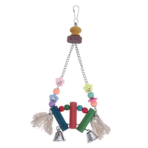 VERDANVERSE Papagei holzspielzeug holzspielsachen Vogelkäfig-Zubehör Bird Toys Vogel Dekorationen Vogel hängendes Papagei Kauspielzeug Papageien -Trainingsspielzeug hölzern von VERDANVERSE