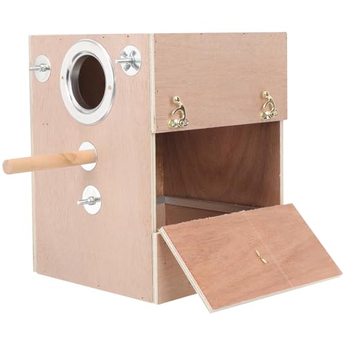 VERDANVERSE Papageien Zuchtbox Verschachtelung Garten Vogelhaus Material Garten Nisthaus Nest Nistkästen für Wellensittiche Vogelschachtelhaus Vogelkisten Vogelhaus für Wellensittiche hölzern VERDANVERSE Papageien Zuchtbox Verschachtelung Garten Vogelhaus Material Garten Nisthaus Nest Nistkästen für Wellensittiche Vogelschachtelhaus Vogelkisten Vogelhaus für Wellensittiche hölzern von VERDANVERSE