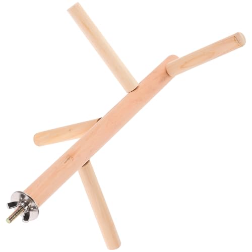VERDANVERSE Papageienständer-stabspielzeug Papageienspielzeug Schlafplatz Stand Papagei Vogel Barsch Plattform Papageienkäfig Barsch Papageien -futterspielzeug Klettern Hocken Hölzern von VERDANVERSE