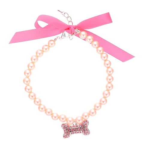 VERDANVERSE Perlen Hundehalsband für Kleine und Mittelgroße Hunde Dekoratives Hautfreundliches und Hundehalsband Atmungsaktives Schmuck für Party und Fotoshootings von VERDANVERSE