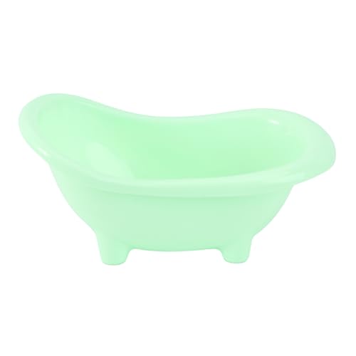 VERDANVERSE Pet Badewanne aus Robustem Kunststoff Kleines Badebecken für Hamster und Rennmäuse Einfache Niedliches Grünes Design für Kleintierpflege und Badspaß von VERDANVERSE