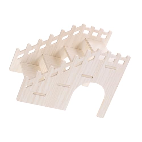 VERDANVERSE Holzleiter Für Kleintiere Multifunktionale Kletterleiter Für Hamster Plattform Versteck Und Badezimmer Für Hamster Meerschweinchen Und Andere Kleine Haustiere von VERDANVERSE