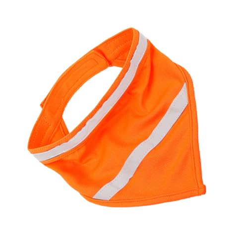 VERDANVERSE Reflektierendes Hundehalsband Aus Polyester Für Welpen Sicherheits Haustierhalstuch in Fluoreszierendem Orange Atmungsaktiv Und Bequem Für Nächtliche Spaziergänge Geeignet von VERDANVERSE