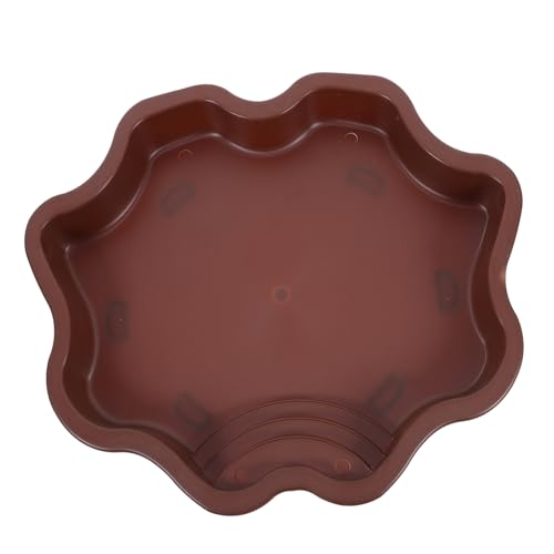 VERDANVERSE Reptilien-Badebecken Reptilien wasserschale Reptilien Badewanne Schildkröten Wasserschale meerschweinchen zubehoer Futterbecher für Reptilien Kaninchenfutterschale Abs Dark Brown von VERDANVERSE