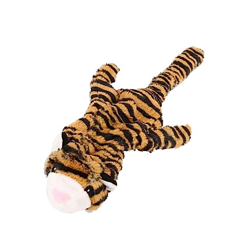 VERDANVERSE Robustes Hundespielzeug Tigerform Plüsch mit Quietscher Langlebiges Kauspielzeug für Kleine bis Große Hunde Interaktives Geräuschspielzeug gegen Langeweile und Zerstörerisches von VERDANVERSE