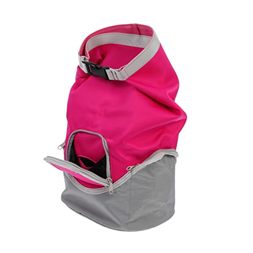 VERDANVERSE Rucksack Für Haustiere Hundetasche Halter Tragetasche Für Hundefutter Faltbar Tragetasche Für Katzen Transportbox Für Hunde Hundetragetaschen Für Kleine Hunde Träger Rot Polyester von VERDANVERSE