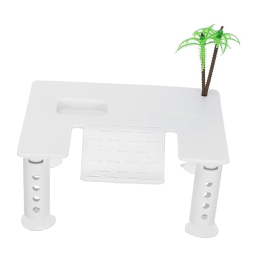 VERDANVERSE Schildkröten-terrasse Schildkrötenplattform Plattform Zum Sonnenbaden Im Schildkrötenbecken Schildkrötenzubehör Für Panzer Schildkröten -backenplattform Abs Weiß von VERDANVERSE