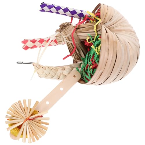 VERDANVERSE Sittichspielzeug Futtersuche Kauspielzeug Vogelspielzeug Hängendes Sittichspielzeug Papageien Vogel Hängespielzeug Buntes Hängendes Papageienspielzeug Fütterungspapagei von VERDANVERSE