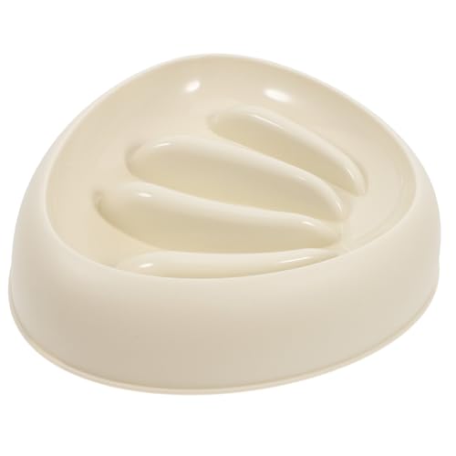 VERDANVERSE Slow-Food-napf Für Hunde Katzenfutter-Puzzle Slow Feeder Napf Für Katzen Hundefutterschalen Langsame Fütterungsschüssel Labyrinth Hundefutternapf Langsamfresser Katze Pp Beige von VERDANVERSE