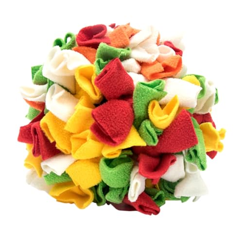 VERDANVERSE Sniff Ball für Hunde Interaktives Gummiball Trainingsspielzeug für Langsames Füttern und Stressabbau Leicht zu Reinigendes Design Rot Orange Gelb Grün Weiß VERDANVERSE Sniff Ball für Hunde Interaktives Gummiball Trainingsspielzeug für Langsames Füttern und Stressabbau Leicht zu Reinigendes Design Rot Orange Gelb Grün Weiß von VERDANVERSE