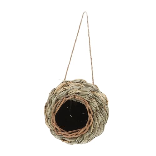 VERDANVERSE Strohnest meerschweinchen kaninchenhaus Hamsterhaus Hamsterverstecke Hamster -Versteck Spielzeughütte Kaninchenversteck Nagetierkäfig Hamsterkäfig Gerbil -Versteck Gras von VERDANVERSE