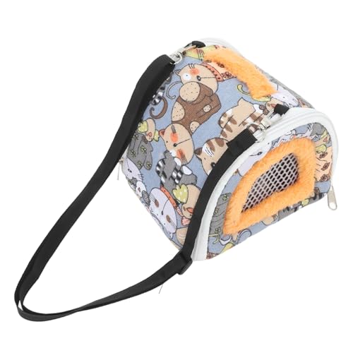 VERDANVERSE Tragbare Hamster Transporttasche aus Weichem Material Warme Kratzfeste Kleintier Tragetasche für Hamster Meerschweinchen Eichhörnchen und Igel für Reisen Wandern und Ausflüge von VERDANVERSE